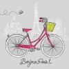 5D DIY Diamond Painting Kits Cartoon Pink Bicycle