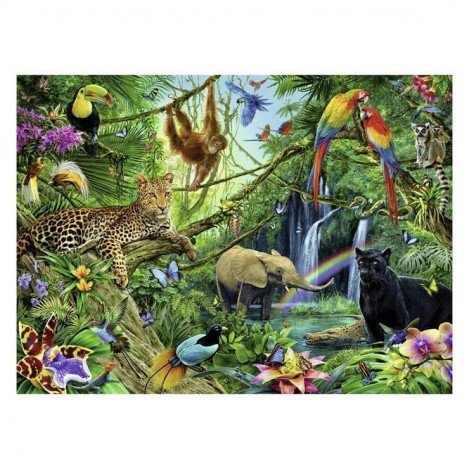 5D DIY Diamond Painting Kits Special Safari Wildlife in the Forest