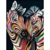 5D DIY Diamond Painting Kits Watercolor Zebras Love