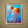5D DIY Diamond Painting Kits Colorful Jellyfish