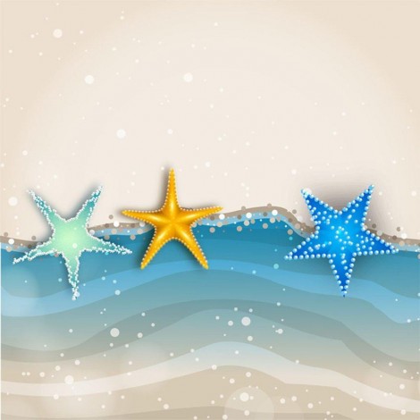 5D DIY Diamond Painting Kits Cartoon Artistic Beach Starfish