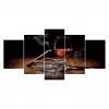 5D DIY Diamond Painting Kits Multi Panel Wine Glasses And Cigars