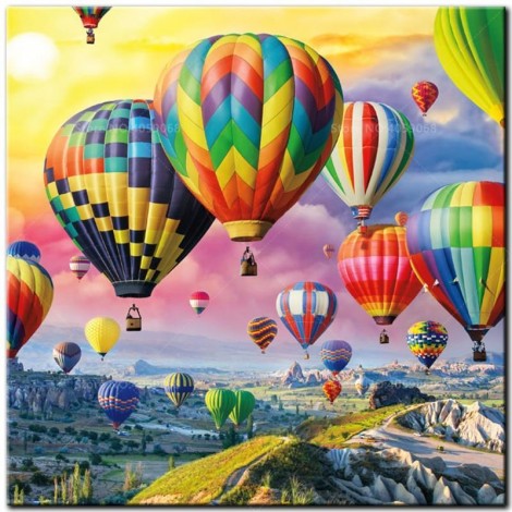 2019 Hot Air Balloon 5D DIY Diamond Painting Embroidery Cross Stitch Kits NB0301