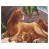 5D DIY Diamond Painting Kits Lovely Cartoon Lions Family