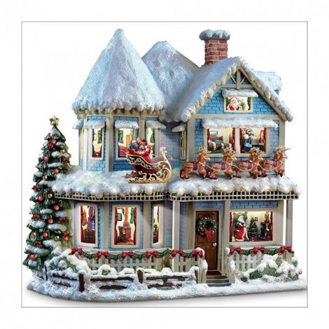 Winter Christmas Tree Village 5D Diy Diamond Painting Kits
