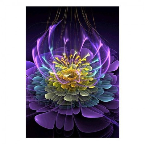 5D DIY Diamond Painting Kits Light Lotus Flower