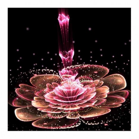 5D DIY Diamond Painting Kits Special Light Lotus Flower