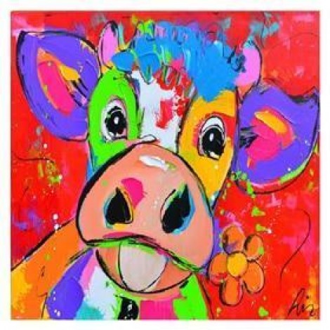 5D Diamond Painting Kits Colored Drawing Cow