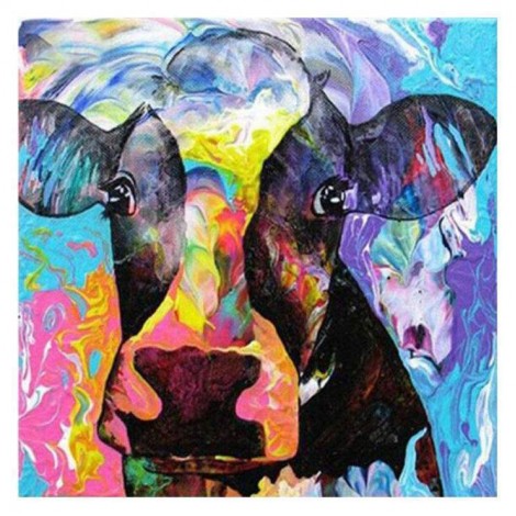 5D DIY Diamond Painting Kits Watercolor Farm Animal Docile Cow