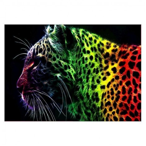 5D DIY Diamond Painting Kits Dream Colorful Leopard