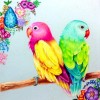 5D DIY Diamond Painting Kits Special Visional Cute Loving Parrots