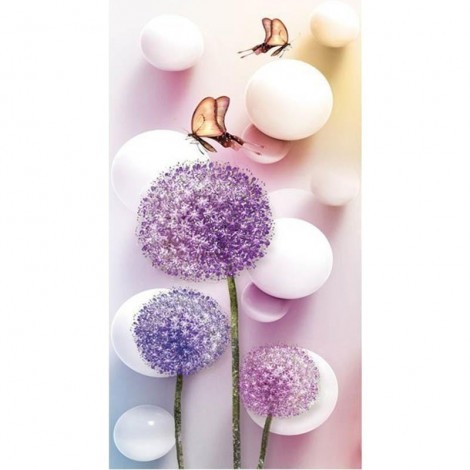 2019 Special Cheap Modern Art Lavender Diy Dandelion Diamond Embroidery
