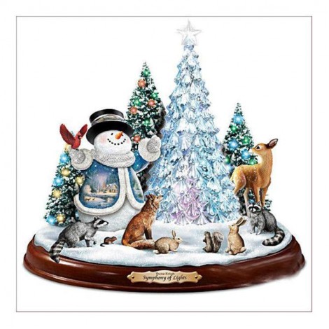 5D DIY Diamond Painting Kits Winter Happy Snowman Trees Animals