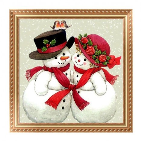 5D DIY Diamond Painting Kits Cartoon Winter Cartoon Snowman Lover