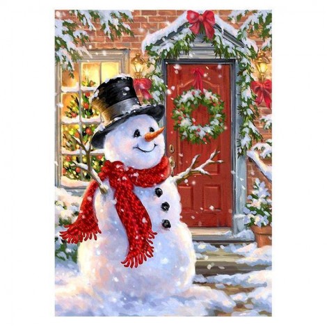 5D DIY Diamond Painting Kits Cute Cartoon Christmas Snowman