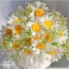 5D DIY Diamond Painting Kits Cartoon Pretty Plant Daisy in Vase
