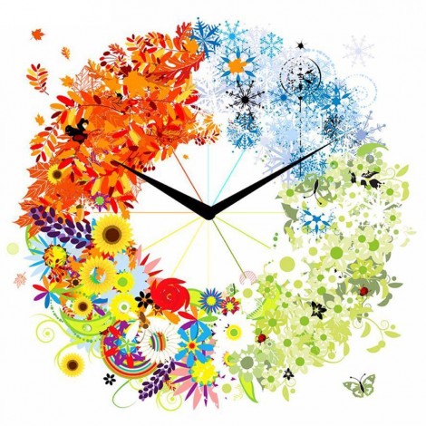 2019 5D DIY Diamond Painting Kits Flower Clock