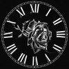 5D DIY Diamond Painting Kits Black White Rose Clock