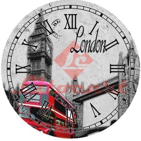 5D DIY Diamond Painting Kits Cartoon Lovely London Bridge Clock