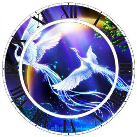 5D DIY Diamond Painting Kits Fantastic Dream Phoenix Clock