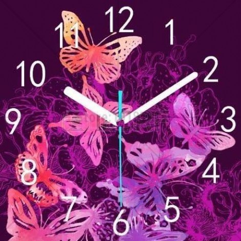 5D DIY Diamond Painting Kits Butterfly Clock