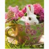 5D DIY Diamond Painting Kits Special Rabbit in the Flower Cup