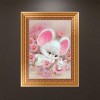 5D Diamond Painting Kits Pink Farm Animal Rabbit Mother and Child