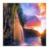 5D DIY Diamond Painting Kits Spectacular Waterfall Sunset View