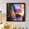 5D DIY Diamond Painting Kits Spectacular Waterfall Sunset View