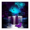 5D DIY Diamond Painting Kits Fantastic Night butterfly Waterfall