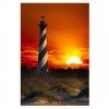 5D DIY Diamond Painting Kits Beautiful Sunset Landscape Lighthouse