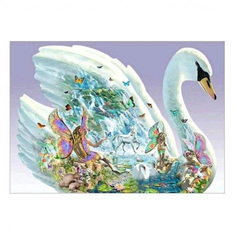 5D DIY Diamond Painting Kits Fantasy Beautiful Swan