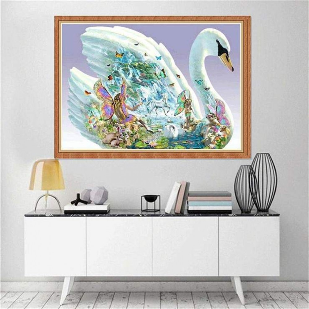 5D DIY Diamond Painting Kits Fantasy Beautiful Swan, Diamond Art