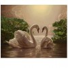 2019 New Hot Sale Elegant White Swans Lover 5d Diy Diamond Painting Swans Kits