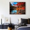 5D DIY Diamond Painting Kits Charming Autumn Forest Clear Lake