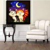 5D Diy Diamond Painting Kits  Cartoon Cat With Romantic moonlit