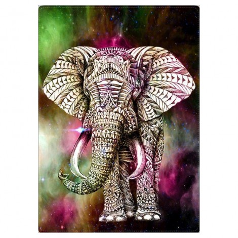 5D DIY Diamond Painting Kits Colorful Elephant