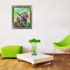 5D DIY Diamond Painting Kits Cartoon Cute Elephant In Garden