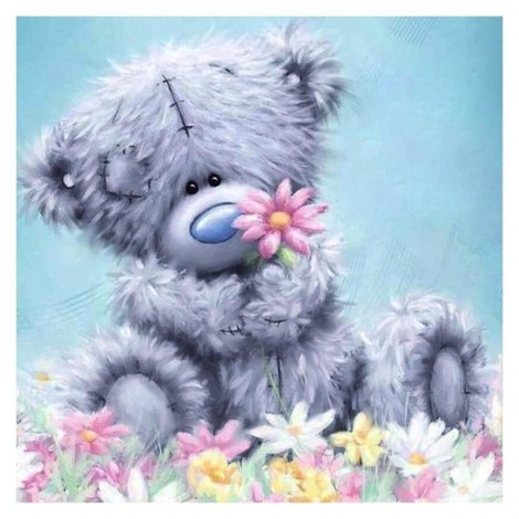 5D DIY Diamond Painting Kits Cartoon Cute Bear Flowers