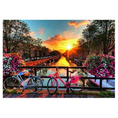 5D Diamond Painting Kits The Charming Town Sunset