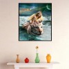 5D DIY Diamond Painting Kits Beauty And Animal Tiger Swimming in the Sea