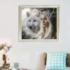 5D DIY Diamond Painting Kits Cartoon Beauty And Animal Wolf