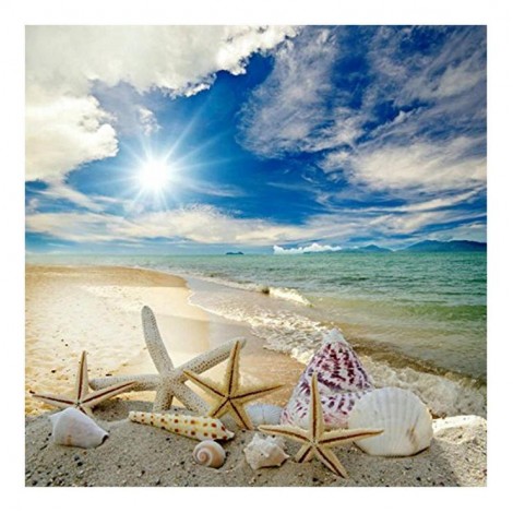 5D DIY Diamond Painting Kits Romantic Starfish Shell Beach Summer