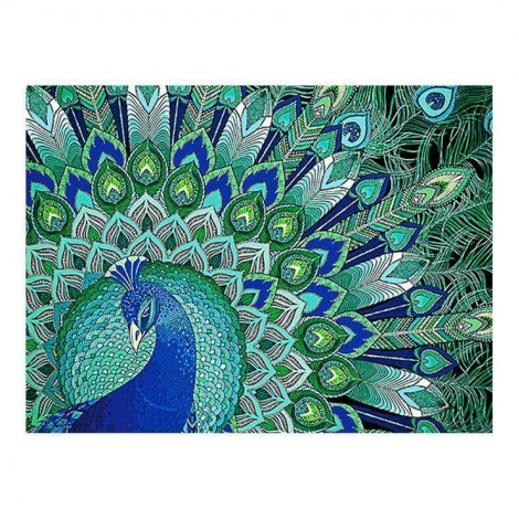 5D DIY Diamond Painting Kits Beautiful Blue Dream Peacock