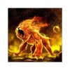 5D DIY Diamond Painting Kits Dream Fire Roaring Lion