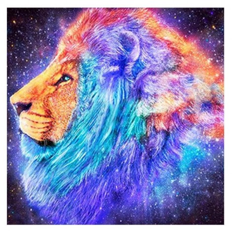 5D DIY Diamond Painting Kits Bedazzled Special Colorful Lion
