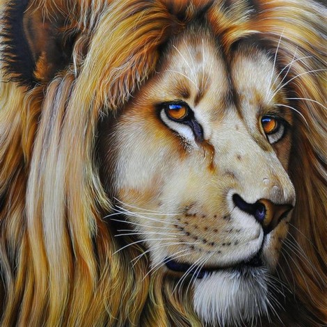 5D DIY Diamond Painting Lion Embroidery Cross Stitch Art