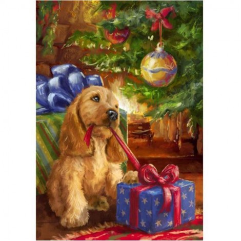 5D DIY Diamond Painting Kits Cartoon Cute Pet Dog Christmas Present