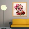 2019 New Hot Sale Flower Skull Picture Decor 5d Diy Diamond Painting Kits
