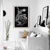 5D DIY Diamond Painting Kits Sexy Black And White Skull and Beauty